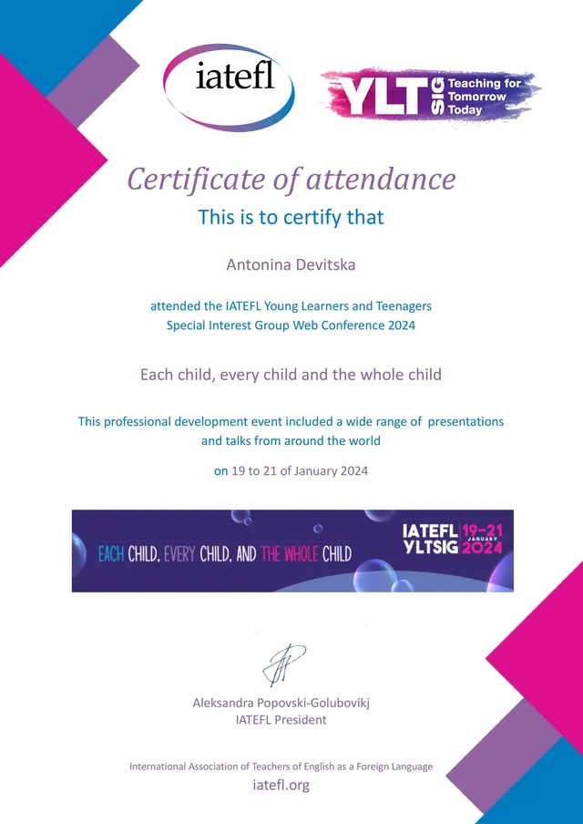 IATEFL YLTSIG — “Each Mind, Every Child and the Whole Child”
